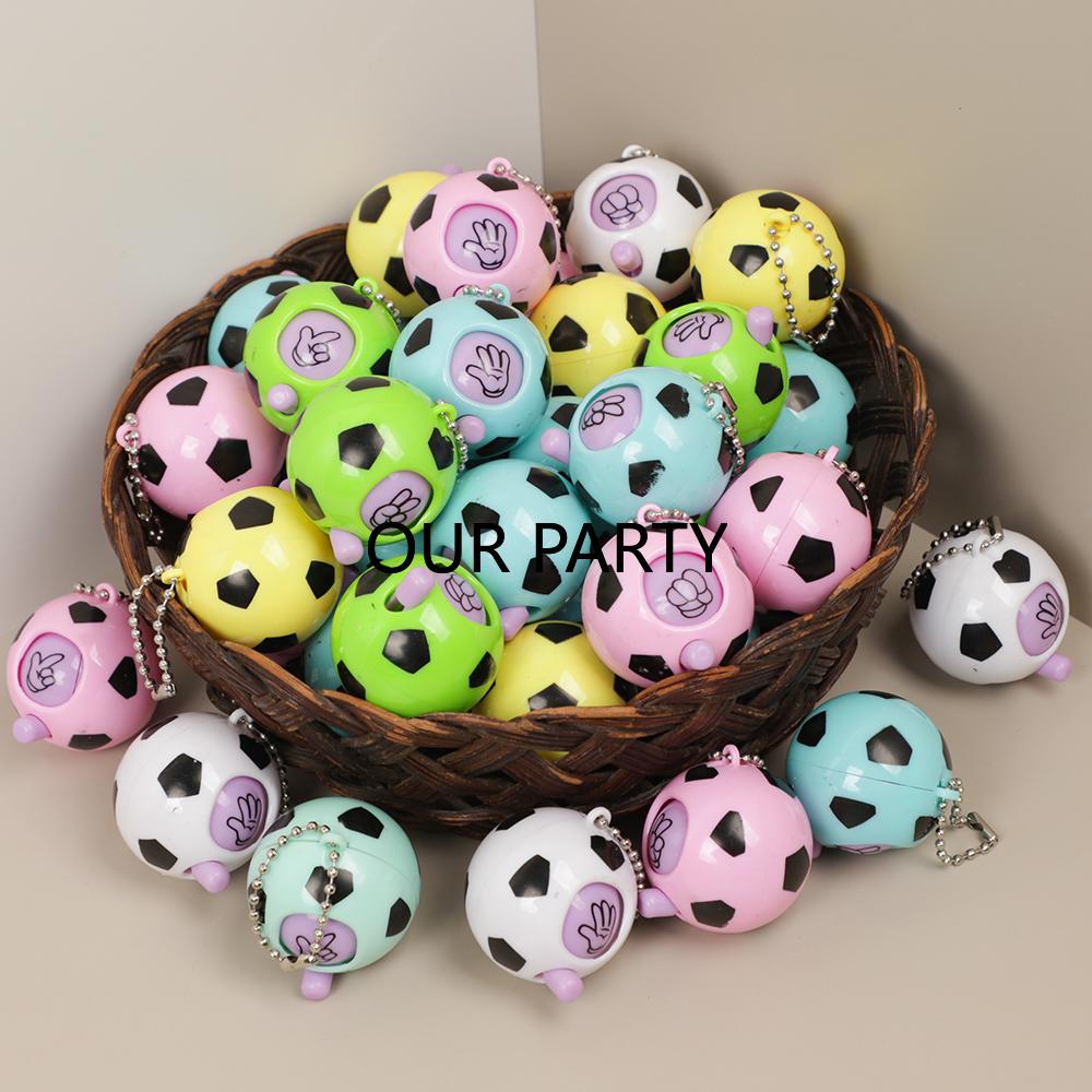 

10Pcs Sports Football Theme Rock-paper-scissors Keychain Toys for Kids Birthday Party Favors Goodie Bag Baby Shower Guests Gift