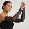 Elastic Long Gloves Transparent Bridal Gown Accessories Romantic Mesh Gloves  Party