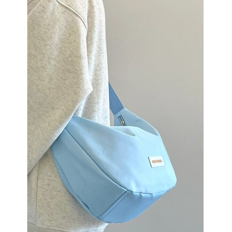 Simple casual literary female student single shoulder crossbody dumpling bag