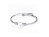Titanium Steel English Alphabet Heart Bracelet with Simple Design