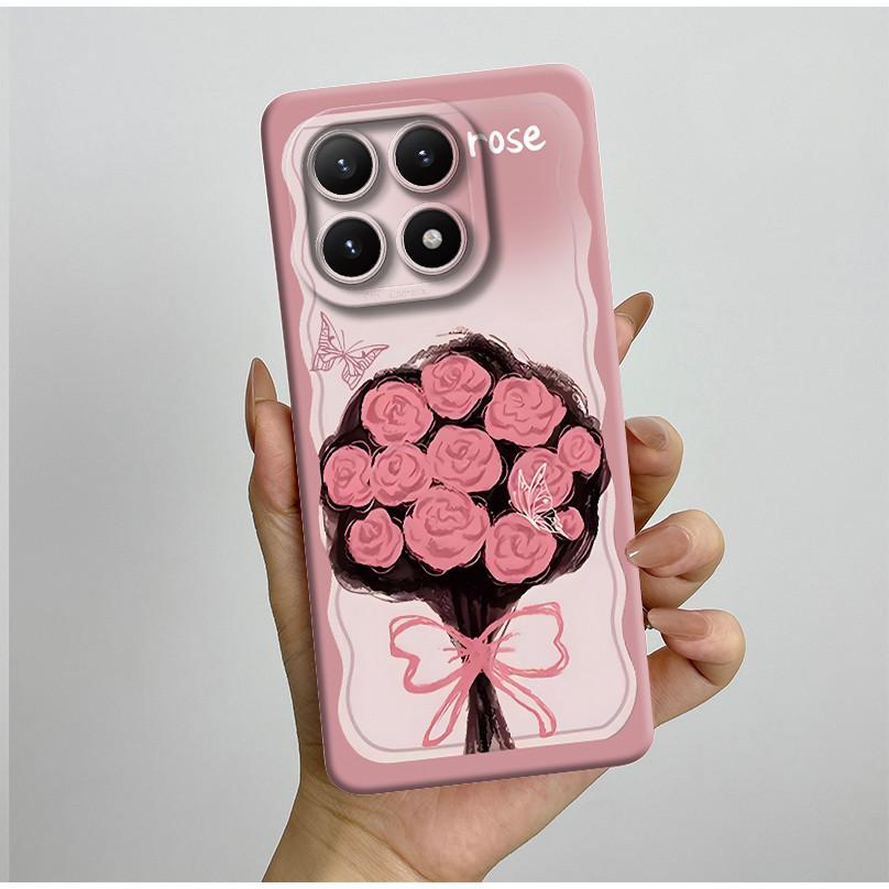 New For Xiaomi 15T Pro 15TPro Xiaomi15TPro Phone Case Aesthetic Pretty Butterfly Flowers Soft Silicone Shockproof Back Cover