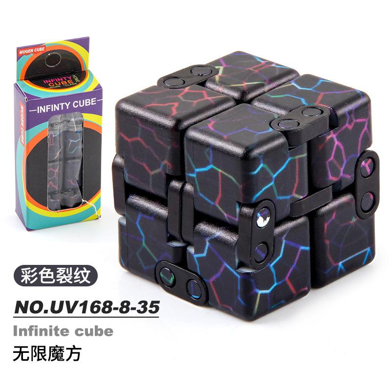 New Strange Decompression Toy Uv Printing Infinite Rubik'S Cube, Decompression Folding Variety Rubik'S Cube Fingertip Rubik'S Cube