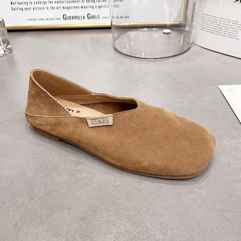 

Женская летняя повседневная обувь, балетки с круглым носком, модные легкие лоферы, мягкая подошва, нескользящие, женская обувь 40 верблюд