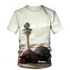 Trend 3D Printed Chess Graphic T Shirts For Men Short Sleeve Casual Tee Tops Streetwear Full Print Men Tshirt Designer Clothes Men