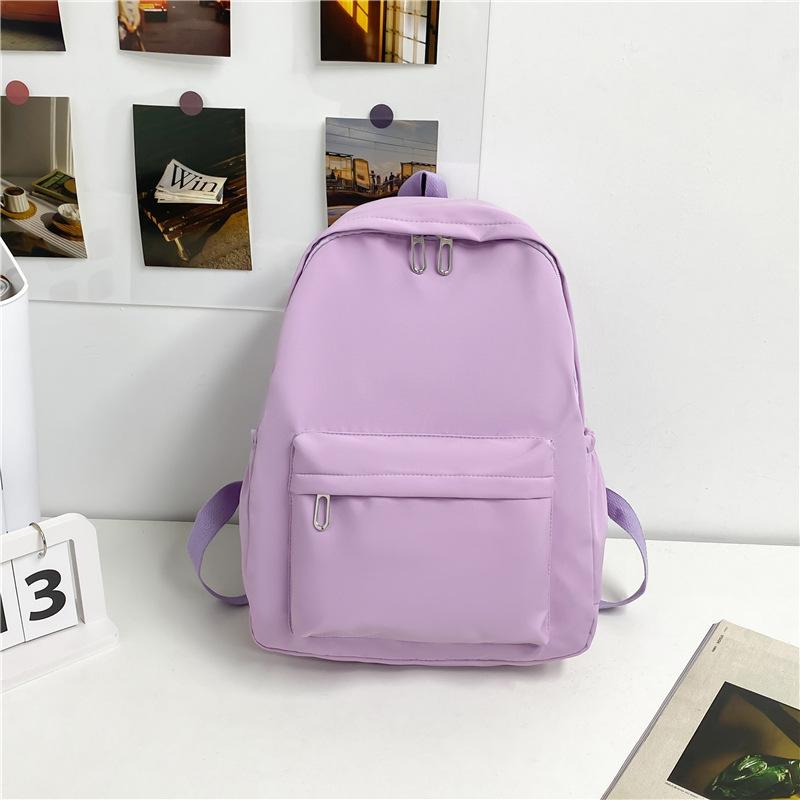 New Korean Style Large Capacity Versatile Backpack For Teen Girls Minimalist Solid Color School Bag Fashionable Student Backpack