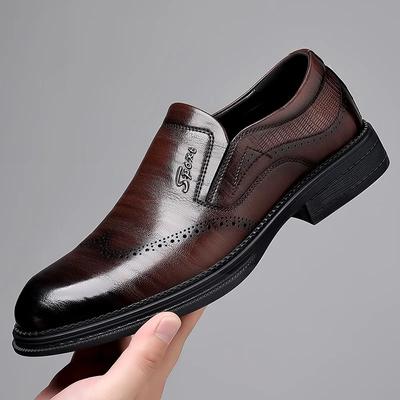 Męskie buty wizytowe Klasyczne biznesowe casualowe skórzane buty Mokasyny Wsuwane loafersy Wysokiej jakości buty ślubne dla mężczyzn Buty do jazdy