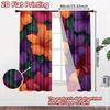 Set Of 2 Flat Printing Curtains Without Rod Floral Harmony Vibrant Colors Holiday Women Is Day Printed Prints Light Made Polyester