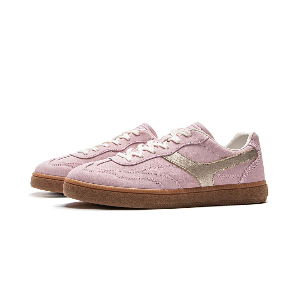 Li Ning Yunchuan Abrasion Resistant, Lightweight, Balanced Low top German Army Trainers Women's Sheer Pink AGCV100-3