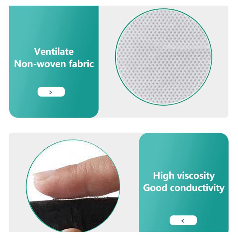 2 Stück 4 cm runde TENS-Gerät-Elektrodenpads für EMS-Muskelstimulator-Elektrotherapie Selbstklebende Pads Ersatz Wiederverwendbar