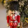 4-Pack Christmas Nutcracker Wooden Soldier Nutcracker Puppet On Stand Christmas Decorations for Festival Decoration Xmas Ornaments Gift
