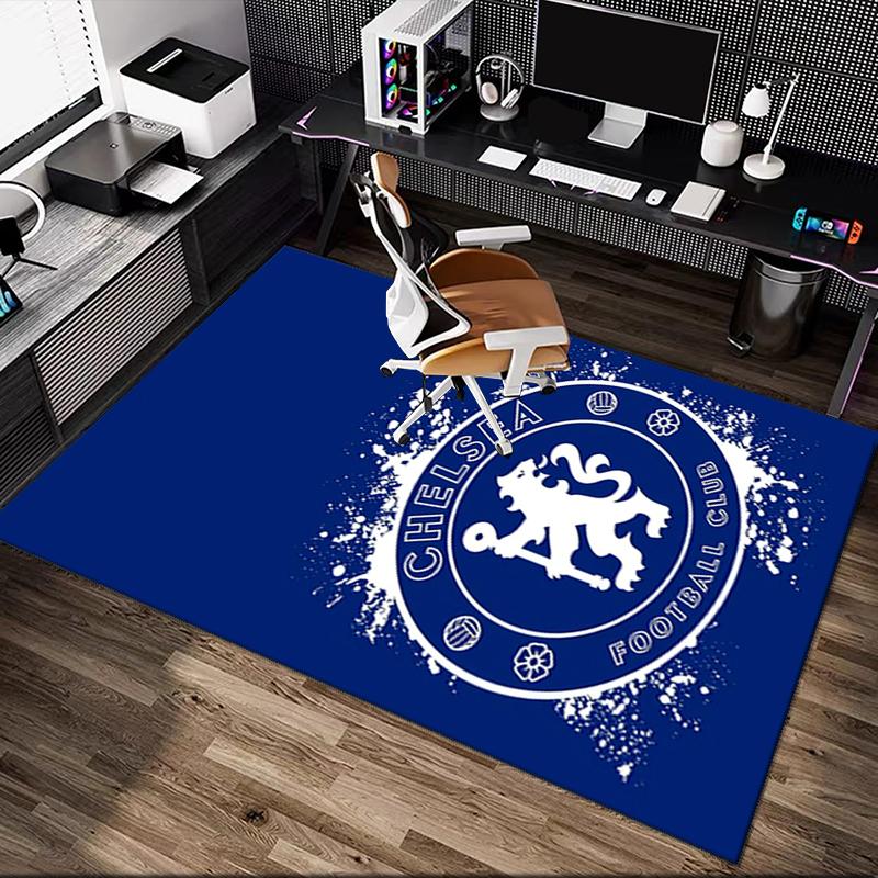 1 Stück Chelsea FC Teppich, Bequemer bedruckter Teppich für den Wohnbereich, Gemütlicher Teppich für Bürostühle