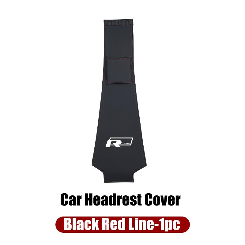 Car Leather Headrest Protective Cover Storage Bag For Volkswagen VW R Tiguan CC Jetta Polo Golf Passat T-ROC AY5