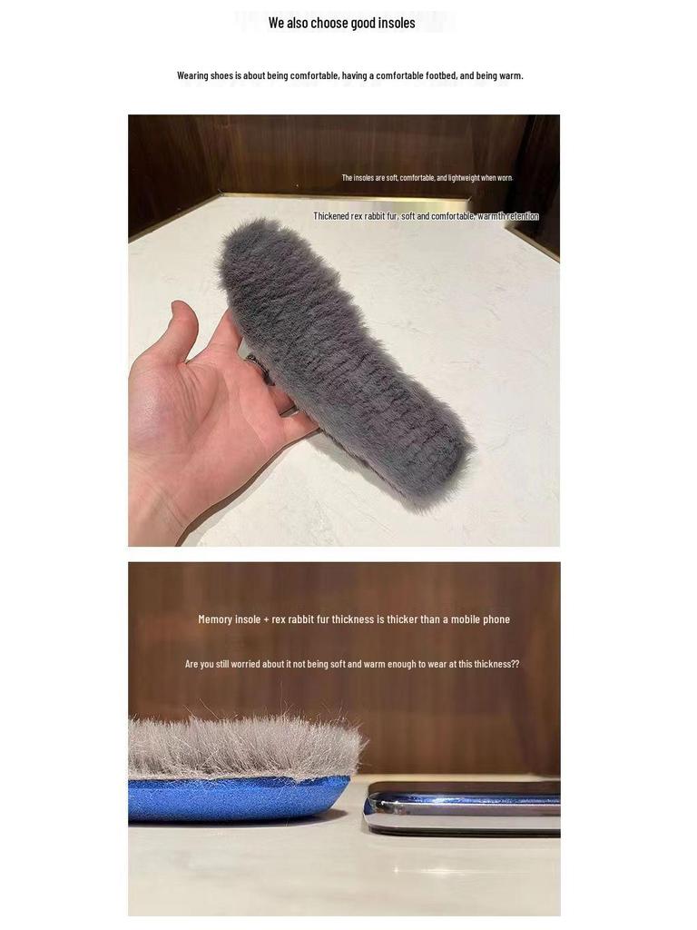 2025 Women's Over-the-Knee Leather and Fur Snow Boots, Plus Size, Fleece-Lined, Extra Wide, High-Leg