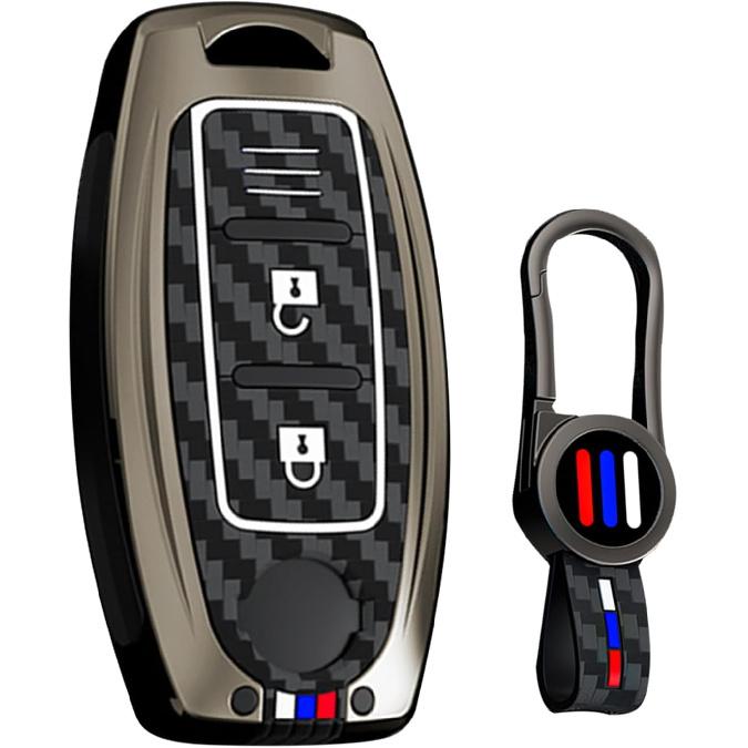 

ontto Smart Remote Key Fob Cover Fit for Nissan 4-Button for Altima Rogue Versa Kicks Maxima Murano Titan Pathfinder Sentra Frontier Juke 3-button-black