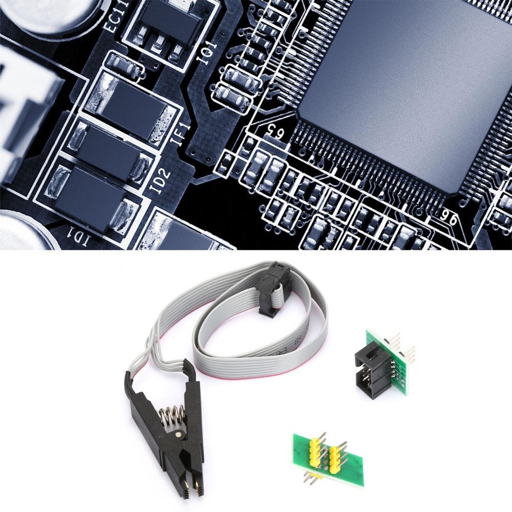 with 2 Adapter Board Flash Chip IC Test Clip Adapter SOIC / SOP Pin for BIOS/24/25/93 Flash Chip IC Test Clip Adapter