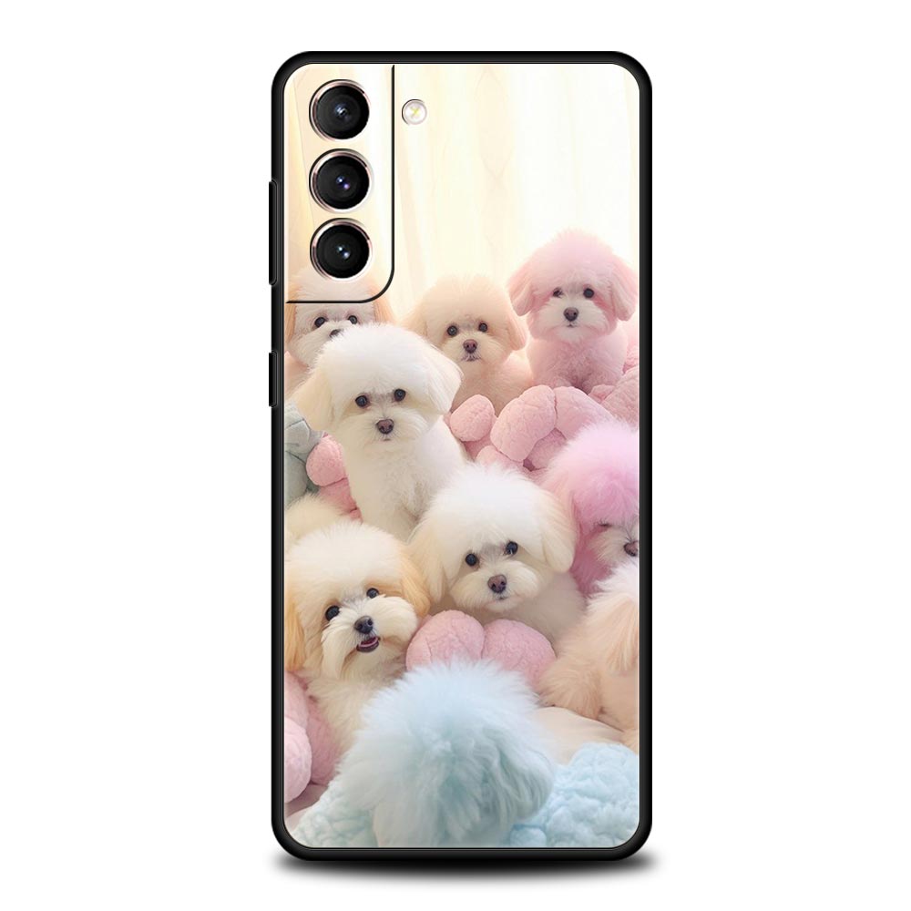 

Cute Little Dog Phone Case for Samsung Galaxy S26 S25 S24 S23 S22 S20 S21 FE Ultra S25 Edge Plus 5G Soft TPU Cover Fundas Capas Samsung S23Plus