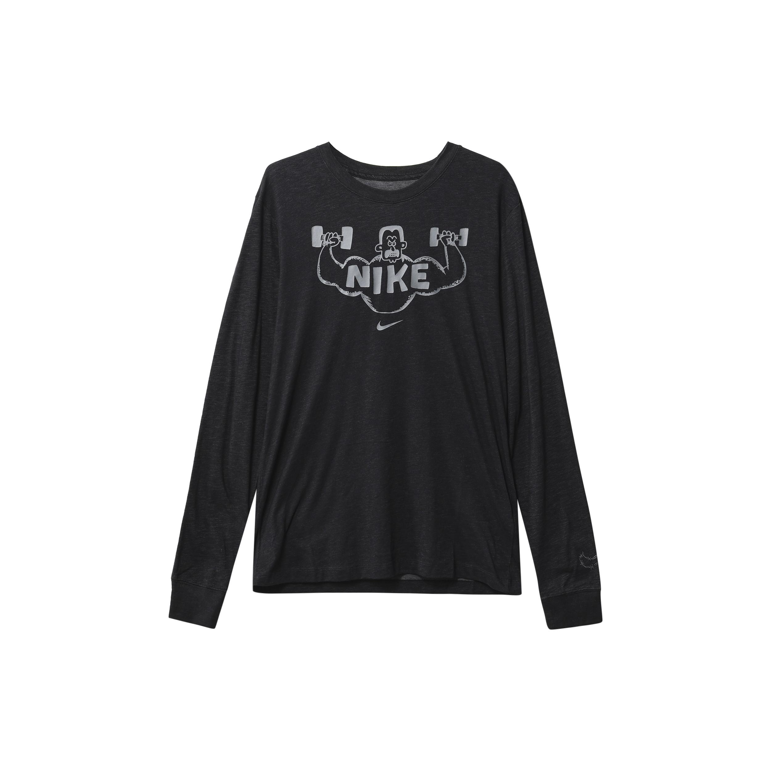 Nike Dri-FIT Long Sleeve Fitness T-Shirt Black Men s FJ2405-010 L
