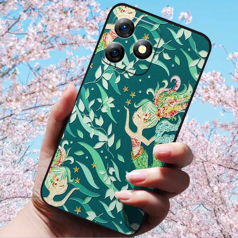 3D Relief Embossed Retro For Ulefone Note 18 Ultra Cases Soft Silicone Back Cover Cases For Ulefone Note 18 Ultra 3D Relief Case