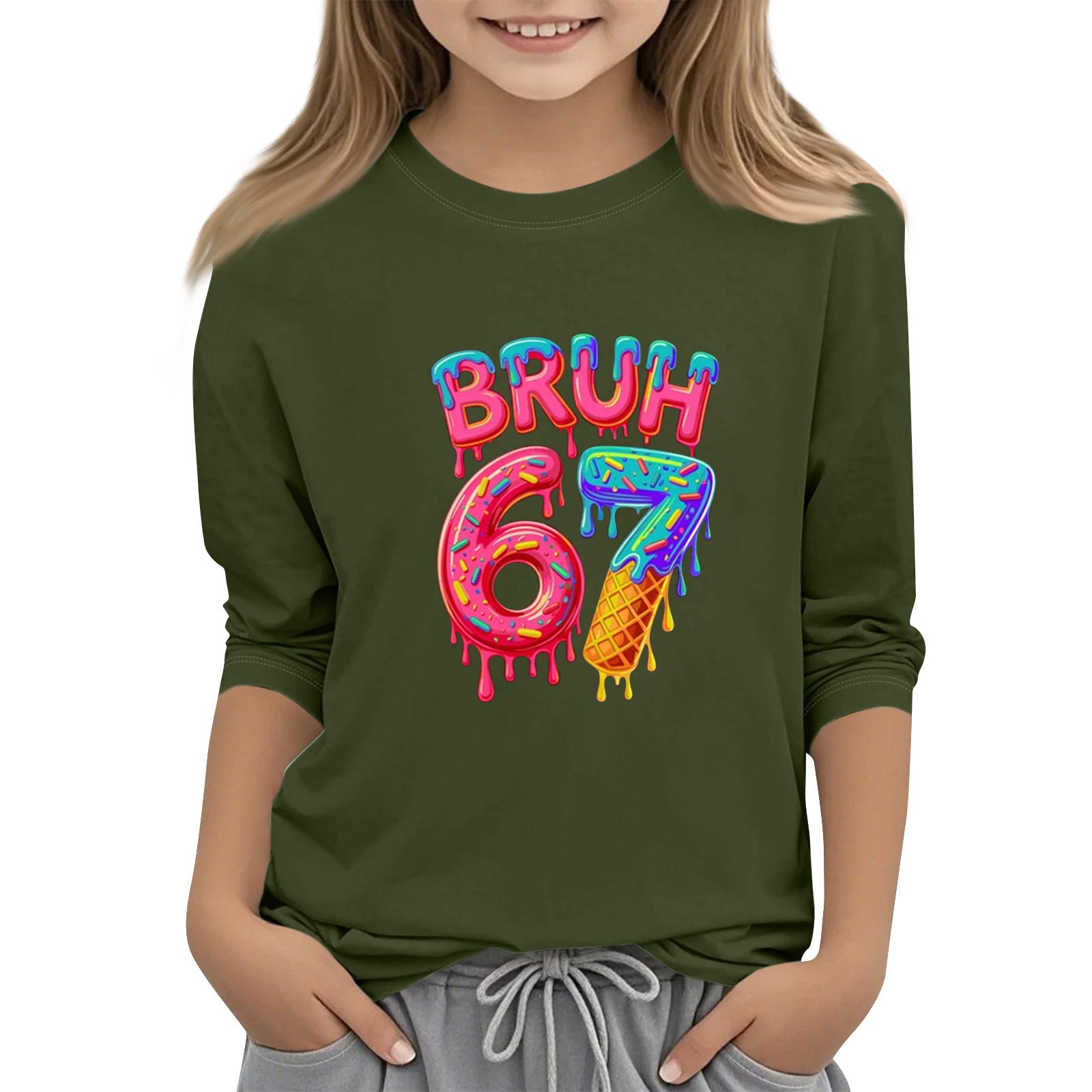 

Children s Fashion Three-Quarter Sleeve Round Neck Printed Casual T-Shirt Top 110