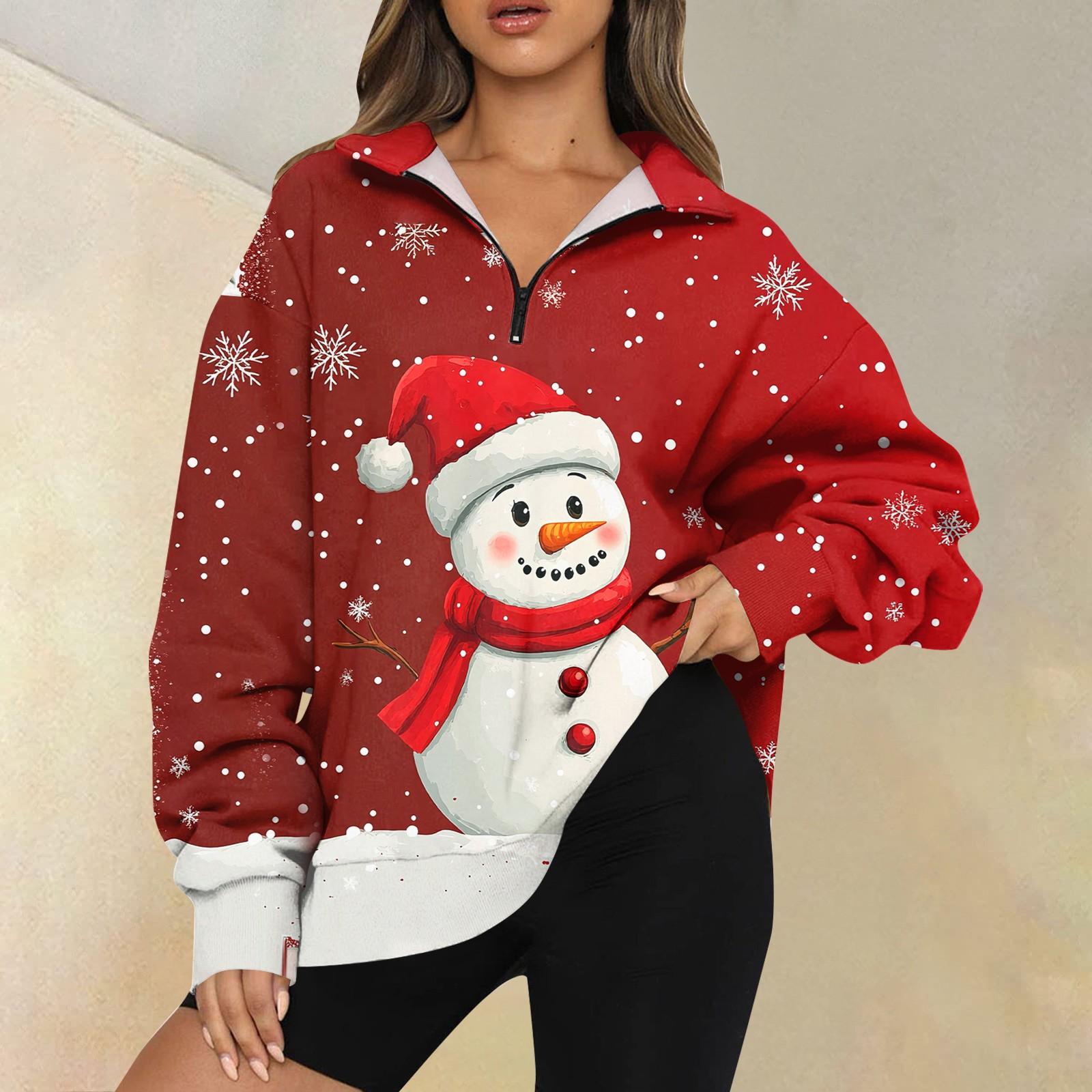 

Женская повседневная мода с длинным рукавом и принтом, свободный свитшот на молнии M киноварь