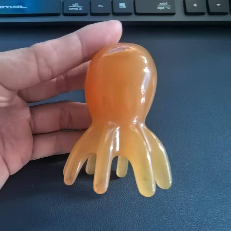 Harz Oktopus Massagekamm Kopf Meridian Schaben Kopfhaut Massagebürste Akupunktur SPA Gua Sha Massagekamm Müdigkeitslinderung Massag