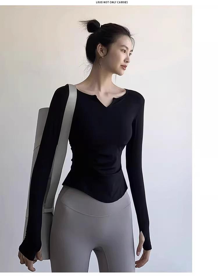 Women's Quick-Dry Slimming Yoga Long Sleeve Top – Breathable Autumn Fitness Shirt