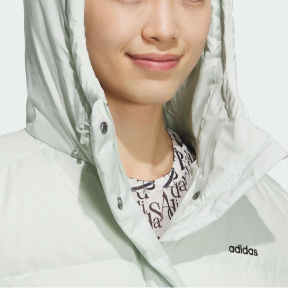 Adidas Wuji Series Fashion Warm Hooded Long Sleeve Down Jacket Men Outerwear Linen-Green JL9591