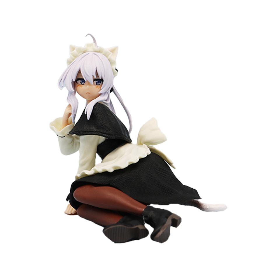 New The Journey of Elaina Anime Figures GK Model Elaina Sweater Doll Action Figure Room Decor Gift Toys 13cm