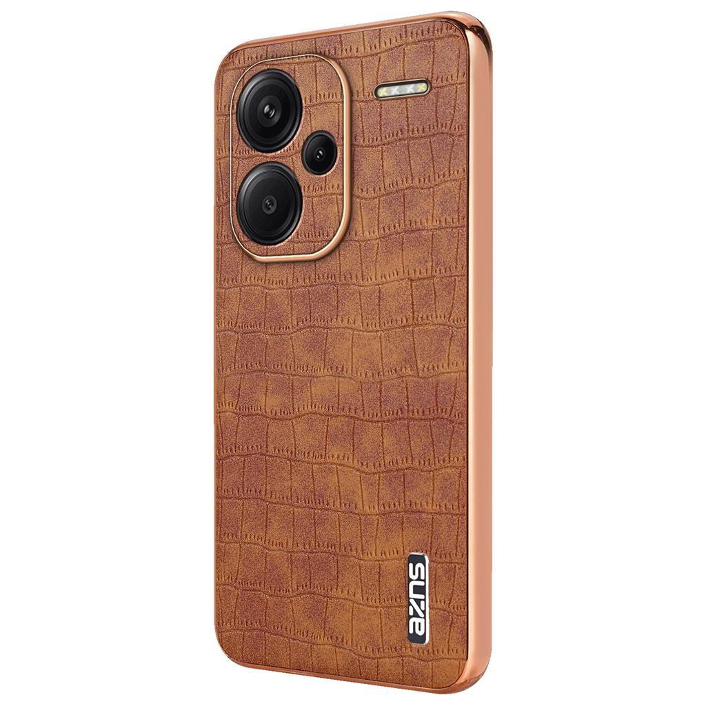 For Xiaomi Redmi Note 13 Pro+ 5G Electroplating Case Textured PU+TPU Phone Cover