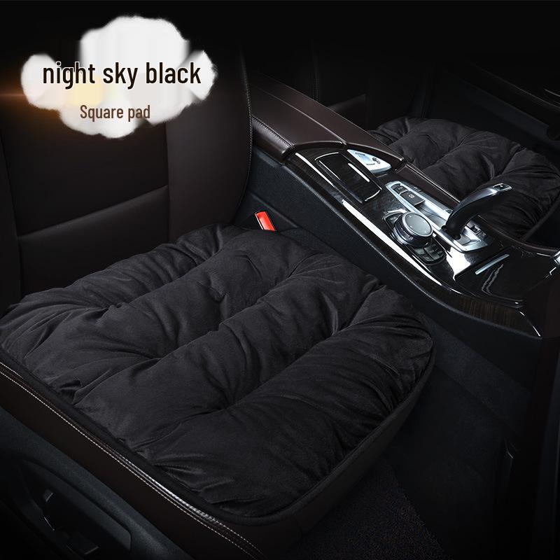 Velvet Car Lumbar Support Cushion Set: Thickened, Warm & Comfortable for Autumn/Winter