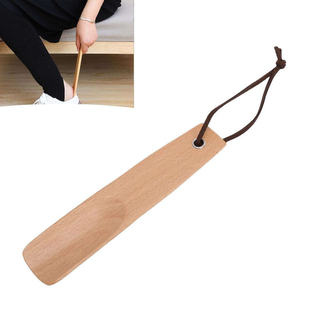 16 cm bokträ skohorn Bärbart Resvänligt Trä Skohöjare Dragverktyg