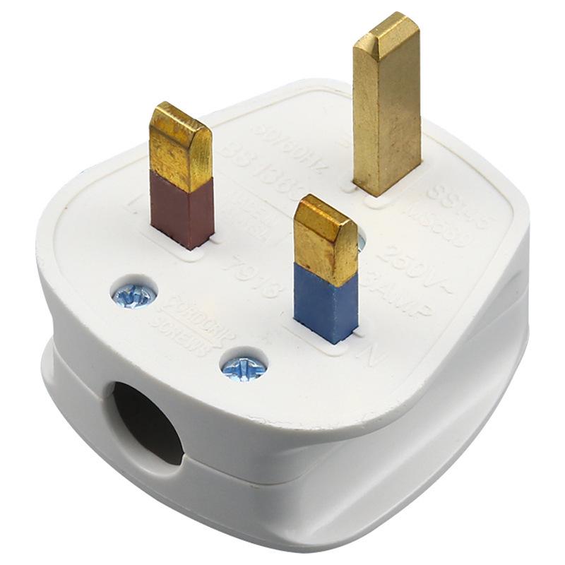UK 13A Square Head Fuse Holder Plug - BS Standard, High-Quality British Power Plug