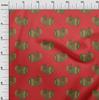 oneOone Cotton Flex Fabric Fish Block Printed Fabric 1 Yard 40 Inch Wide