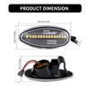 #MR109488 2pcs LED Sequential Dynamic Side Marker Turn Signal Light For Mitsubishi Lancer Mk7 Lancer I-Miev For Citroen C-Zero