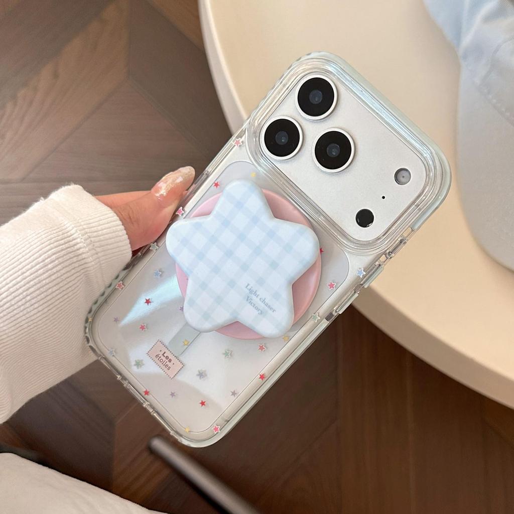 Colorful Star Magnetic Phone Case for iPhone 16, iPhone 17, and iPhone 17 Pro Max