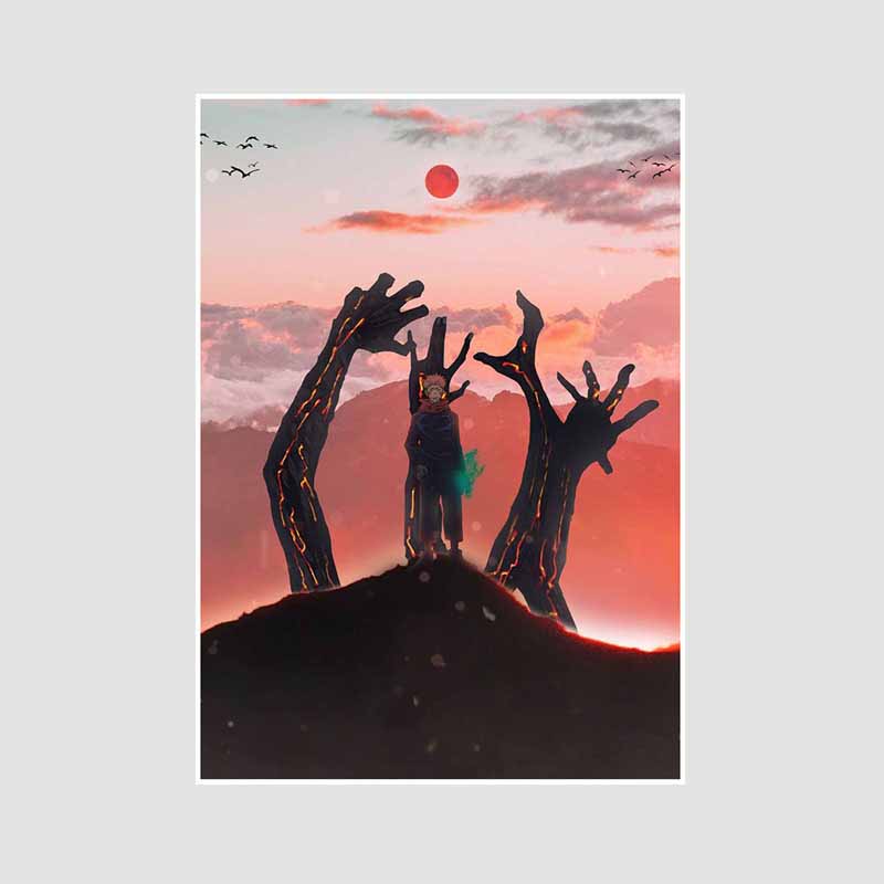 Anime Jujutsu Kaisen Posters Aesthetic White Paper Satoru Gojo Nobara Kugisaki Poster Wall Art Painting Study Home Decor Room Bar Decoration Pictures