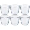 HARIO Heat-Resistant Glass Pudding Cups, 200ml, Made In Japan, PRC-20-BK, Set of 6, Clear