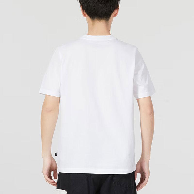 Puma Letter Print Casual Sport Loose Short Sleeve T-Shirt Men Tops White 676622-02