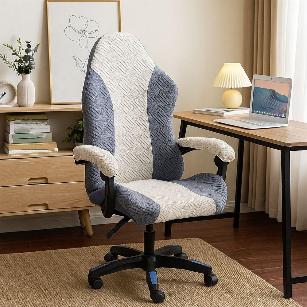 3D Jacquard Gaming Chair Covers Color Block Office Chair Covers  Office Environment