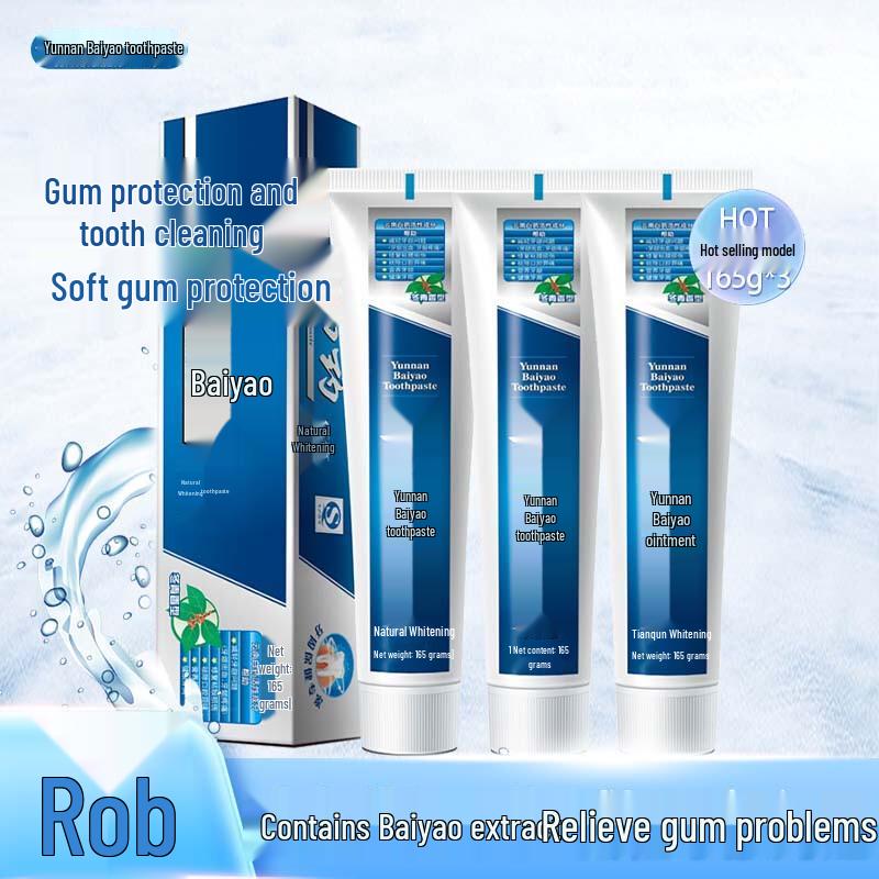 

Yunnan Baiyao Toothpaste for Healthy Gums & Fresh Breath (3-Pack)