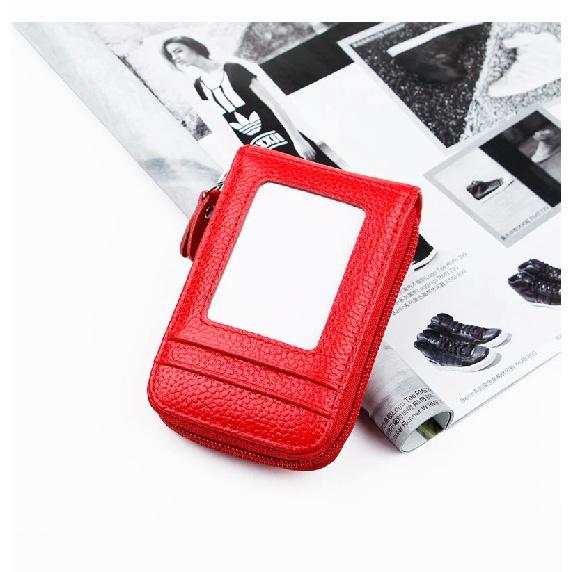 

RFID мужской кошелек для карт, унисекс, кошелек, натуральная кожа, визитница, молния, защитный чехол для карт, ID, держатели для банковских карт, кошелек