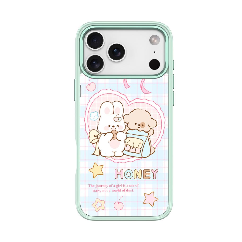 Applicable To Apple 17pro Mobile Phone Case, Advanced Sense 16 Replaceable Back Plate 15promax Magnetic Mobile Phone Case, Love Rabbit.