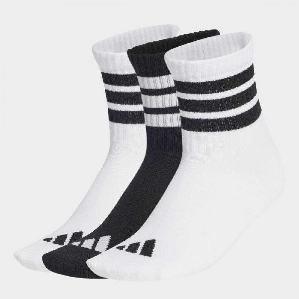 

Adidas Accessory 3 Stripe Style Socks 3 Pack Ribbed Socks Set M
