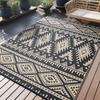 Olanly Outdoor Plastic Straw Rug Waterproof Indoor Outdoor Carpet Machine Washable Fashion Carpet For Patio Camp Picnic Backyard