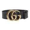 Gucci GG Marmont Double G Pattern Double G Logo Styling Buckle Leather Belt Women's Black Width 4cm 409416-CVE0T-1000