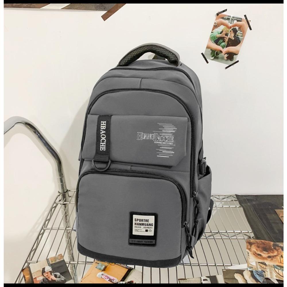 New backpack Korean version fashion junior high school student schoolbag women's simple large-capacity casual backpack travel bag