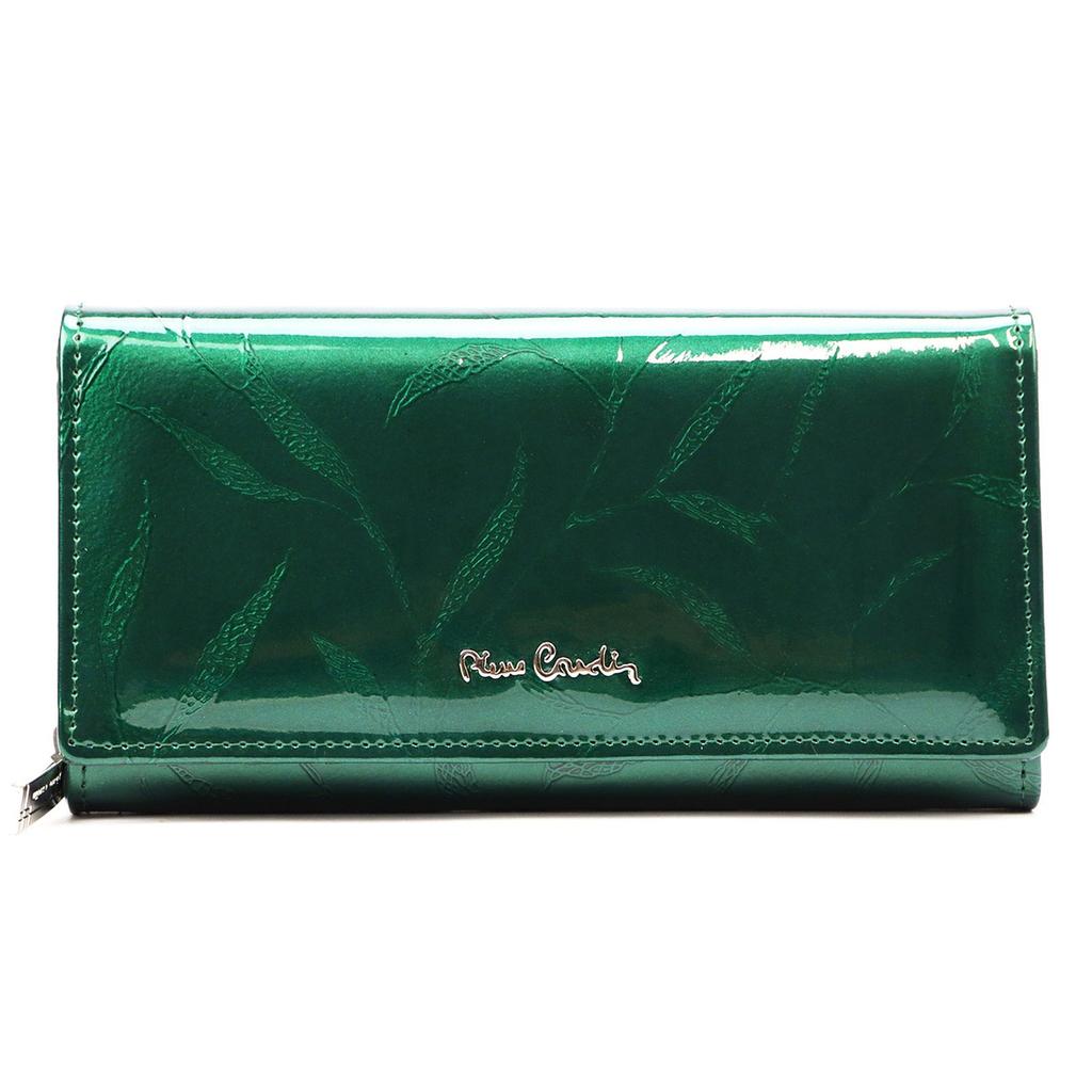 Portafoglio da donna con foglie decorative di Pierre Cardin