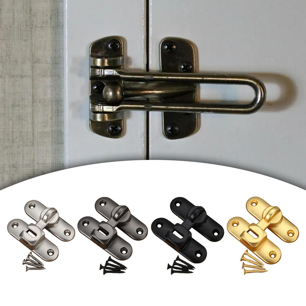 Zinc Alloy Door Lock Lathch Room Door Latch Hardware 90 Degree Locks with Screws for Bedroom Home Security Hotel Garage Bathroom