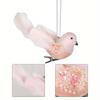 1PC Simulated Foam Feather Bird Christmas Decoration Pink Christmas Tree Pendant 3D Fake Craft Birds Christmas Decoration