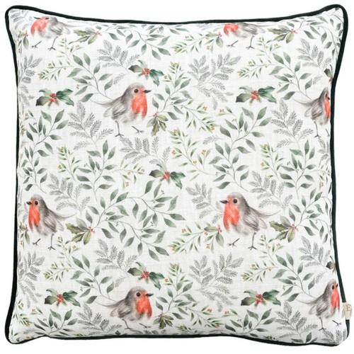 Evans Lichfield Festive Robin Cushion Cover